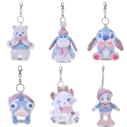 Disney｜Winter Shiny Color Pink Blue Mascot Holder /Plush Keychain｜15.5x12.5x8.5cm approx.