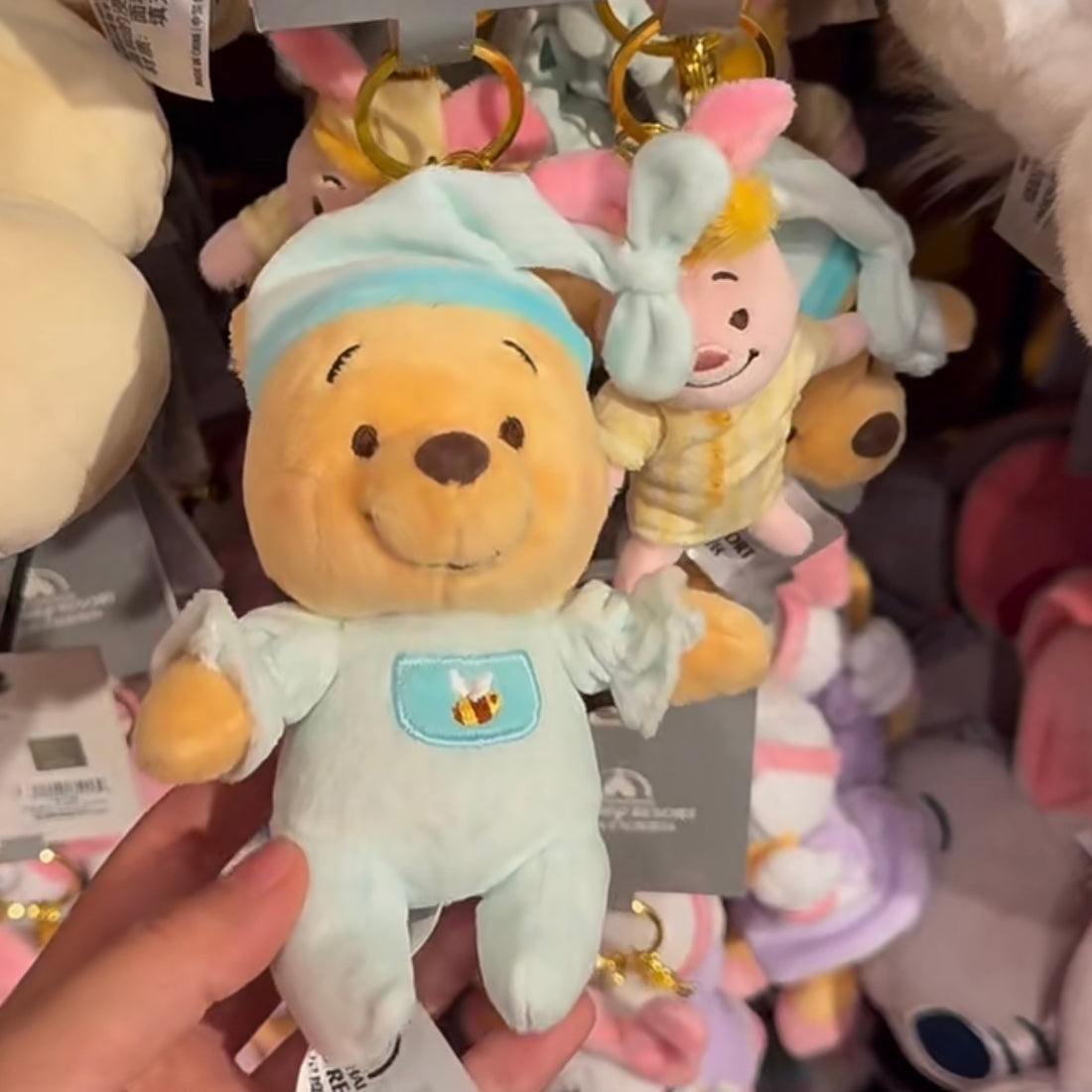 Disney SH｜甜梦睡衣睡帽噗噗皮杰2只组挂件/两只是独立挂件