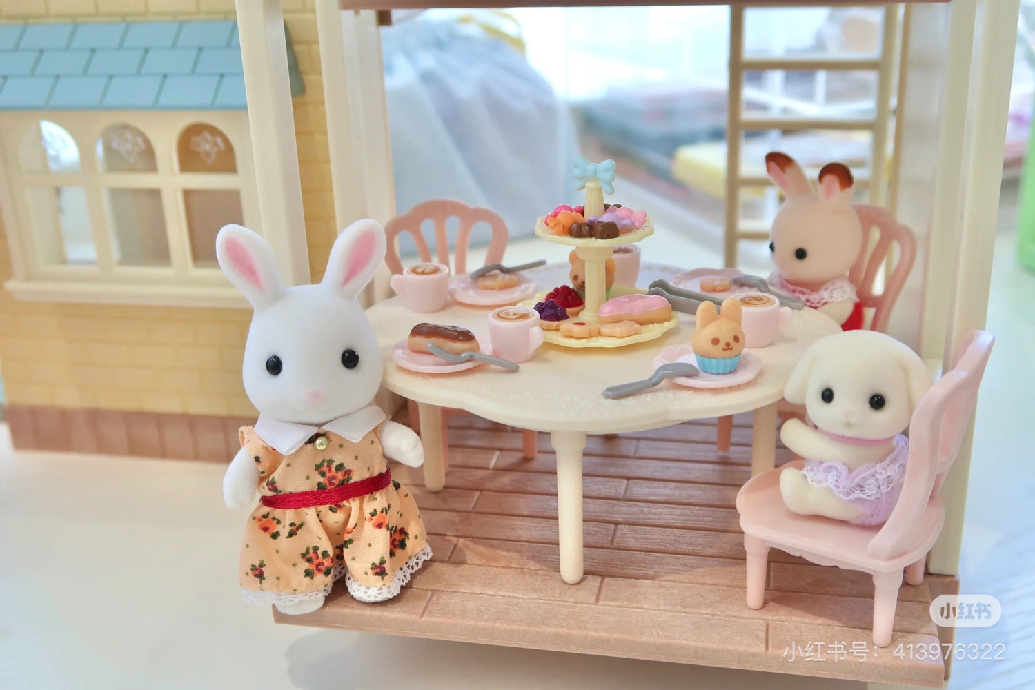 【限时折扣】SylvanianFamilies森贝儿家族｜Bluebell Cottage Gift Set-Milk Rabbit风信子别墅+牛奶兔站宝套组/玩具/过家家5671