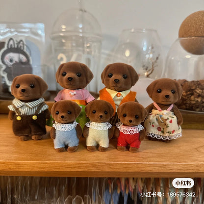 SylvanianFamilies森贝儿家族｜Chocolate Labrador Family巧克力拉布拉多家族套组/玩具/过家家5730