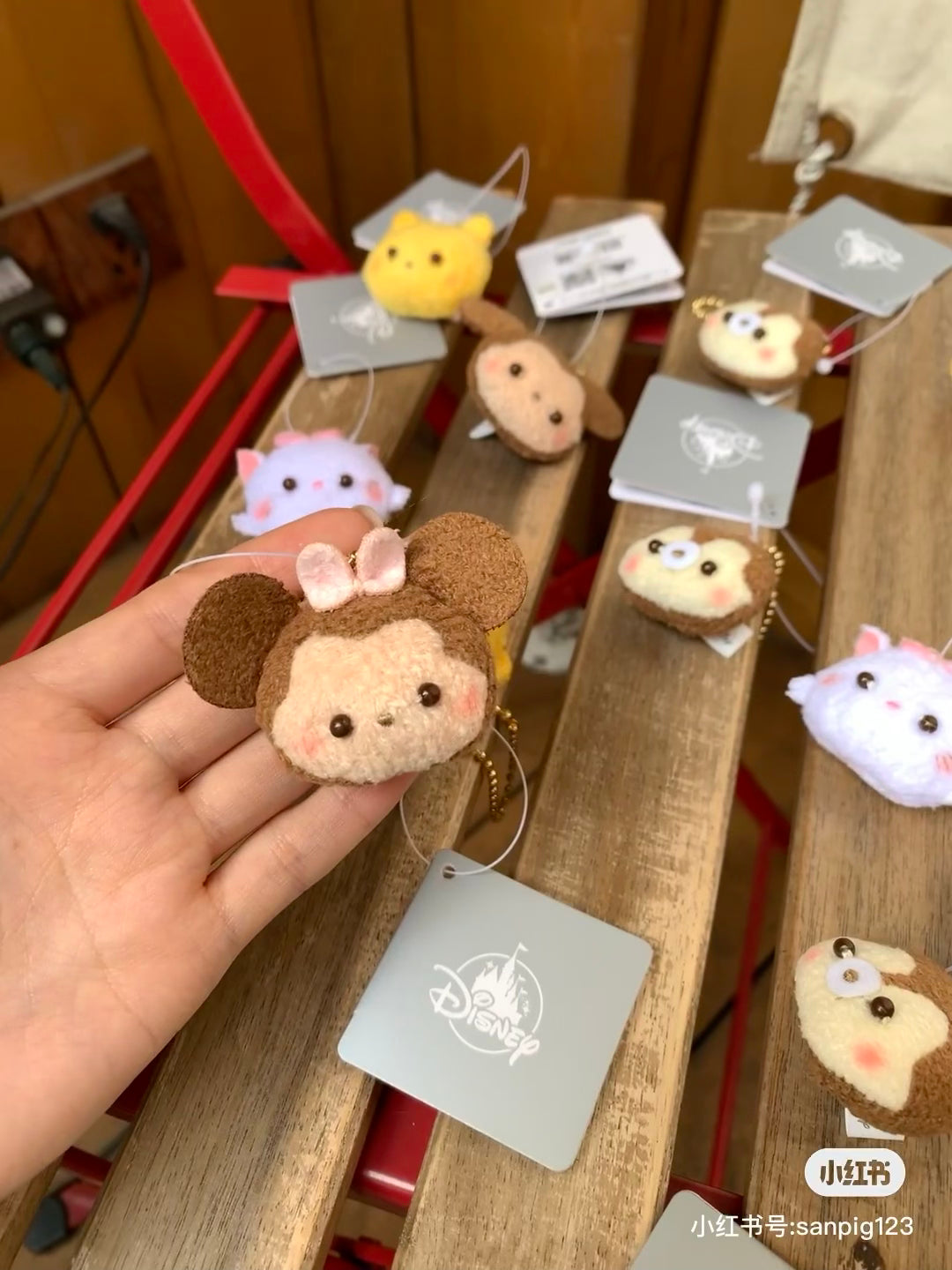 Disney迪士尼｜超萌豆豆眼迷你挂件｜全長:約9(cm)