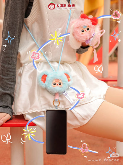 Baby Three Mobile phone strap Plush Keychain Blind Box