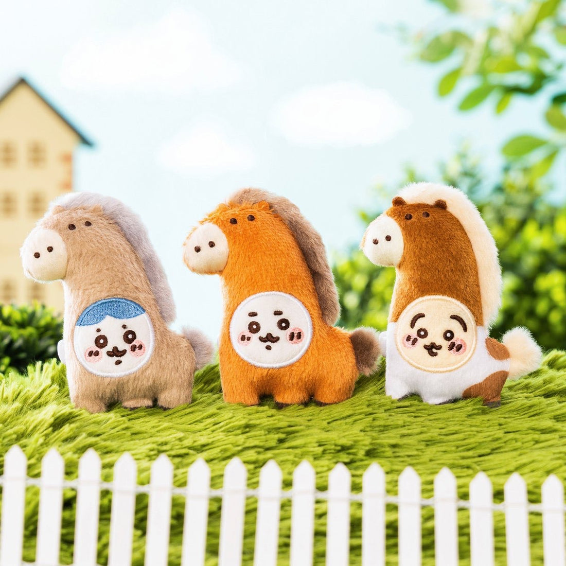 Chiikawa｜Become a Horse" Plush Badge Set｜H100×W80×D25mm approx.