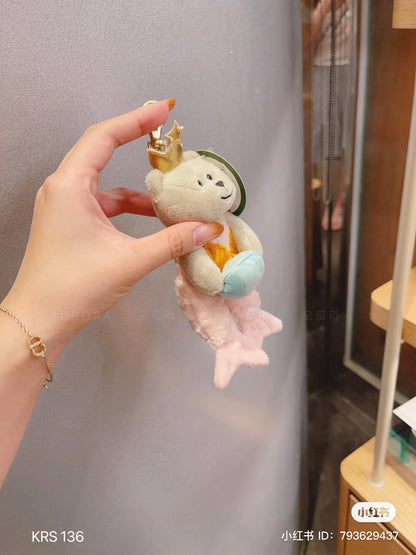 Snoopy｜星巴克小熊美人鱼限定限定毛绒公仔挂件｜约9.5x6.0x20.5cm