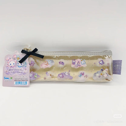 Sentimental Circus｜San-X Clear Slim Pen Case - Spica and the Child of the Constellation Black Ribbon｜70×205×30mm approx.