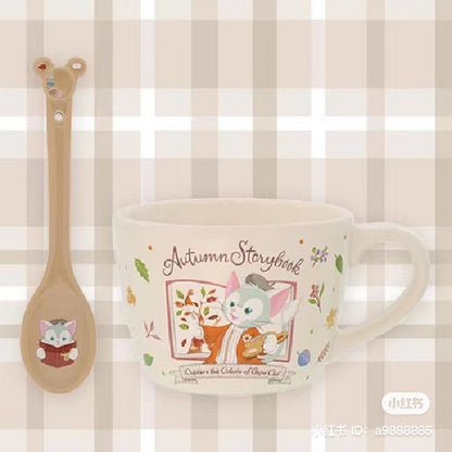 Disney迪士尼｜2023东迪秋日限定马克杯/正反都超美/附赠duffy熊头调色盘勺/微波炉/洗碗机等均可/盒子也很美