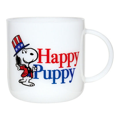 Snoopy史努比｜Peanuts glass mug /Friends Happy Puppy Rainbow快乐朋友彩虹大容量马克杯/水杯/咖啡杯/奶白玻璃质感｜440ml