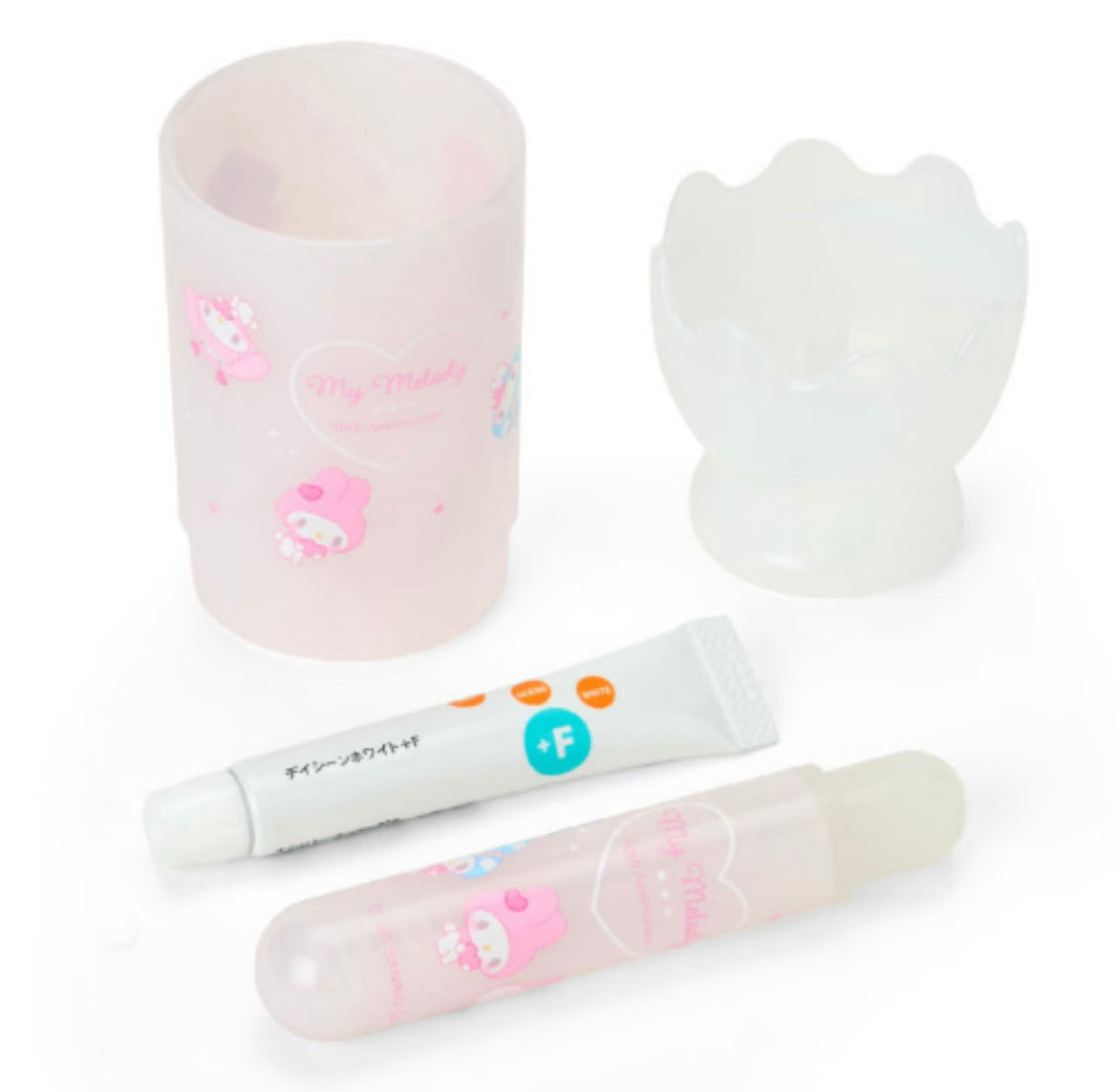 Sanrio｜My Melody 50th Anniversary Milk Bottle Toothbrush Set｜4.3×4.3×10.5cm approx.