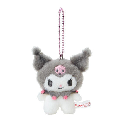 Sanrio三丽鸥｜Mascot Badge/ Pitatto Friends Photo多巴胺格纹系列奶油毛茸茸胸针/挂件｜约9×4×8cm