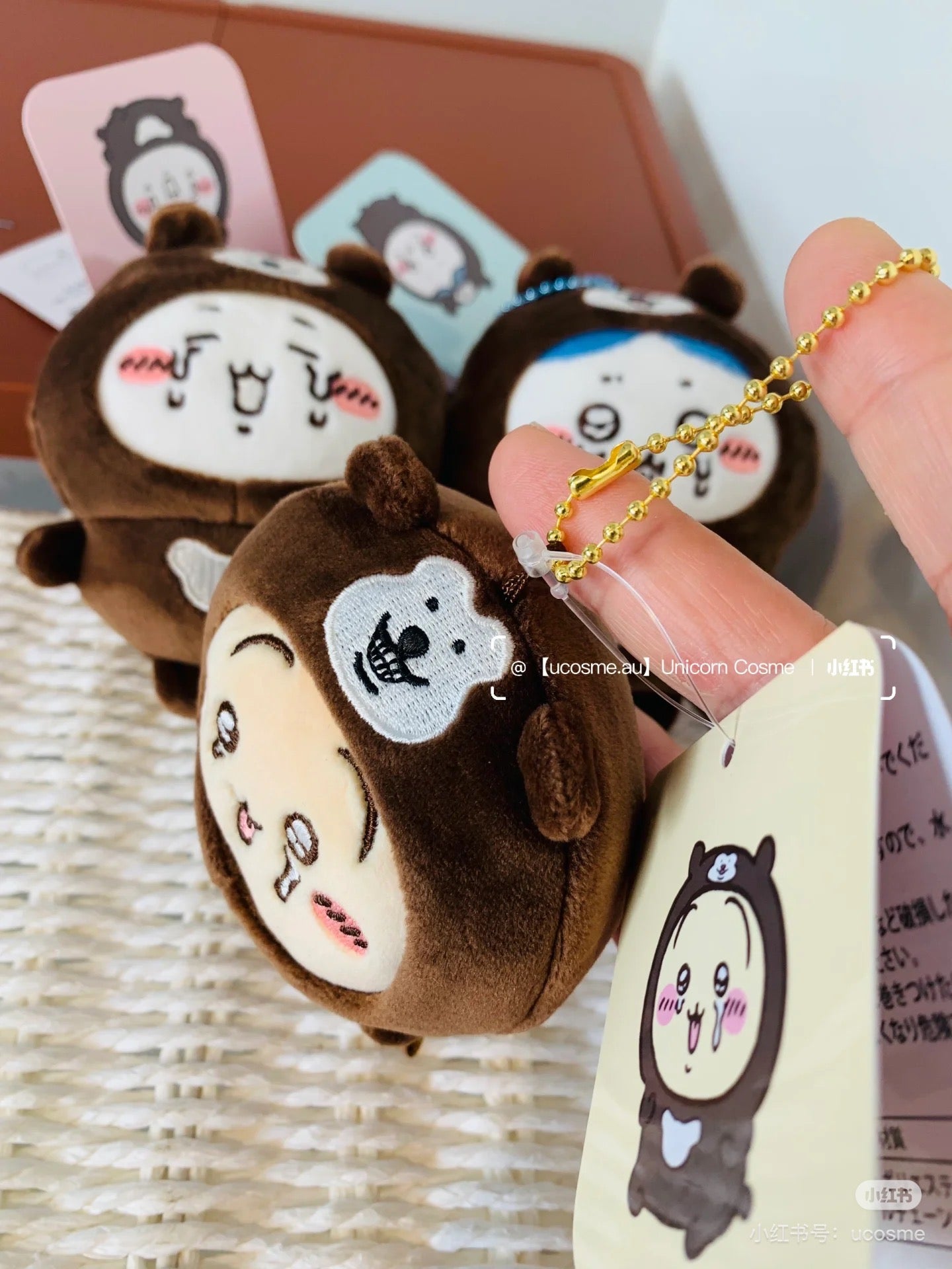 【限购1】Chiikawa 吉伊卡哇｜Nagano Characters Malay bearIs covered Mascot马来熊限定哭唧唧表情毛绒玩偶挂件/包挂｜约H110 x W80 x D50mm