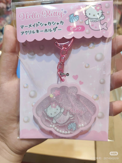 HelloKitty｜Mermaid  Shaka Shaka Acrylic Keychain/Keyring｜ H77 x W65 x D10cm approx.