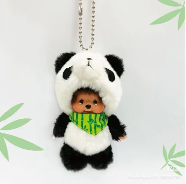 【limit 1】Monchhichi｜Panda Mascot Holder /Plush Keychain