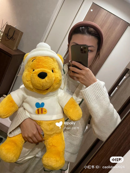 Disney｜毛衣绒线帽fluffy噗噗公仔/玩偶/暖手宝玩偶/手脚都能像手偶一样动