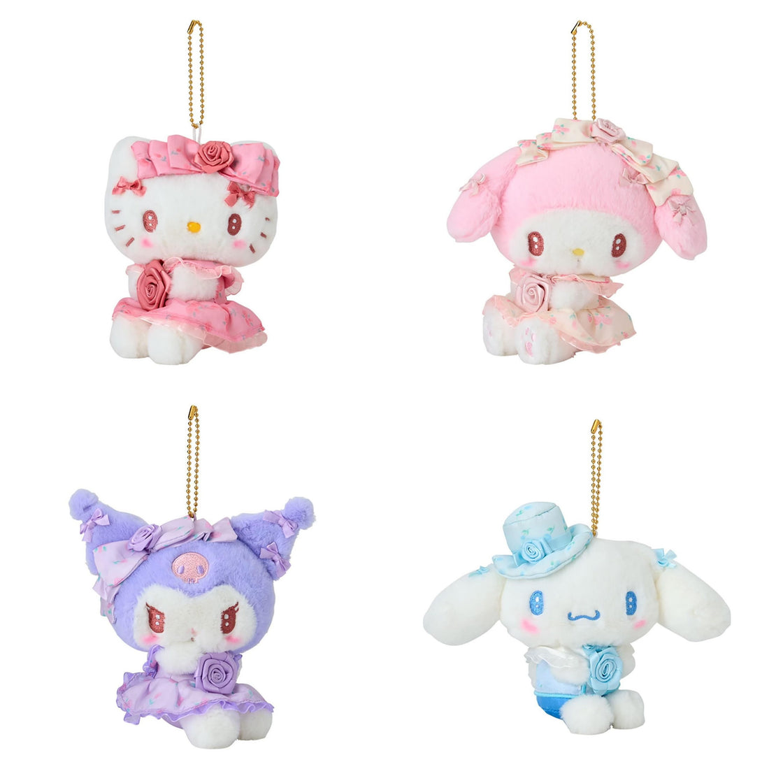 Sanrio三丽鸥｜Mascot Holder /Dolly Rose多莉玫瑰限量系列手捧花毛绒玩偶挂件/包挂｜约10.5×8×13cm