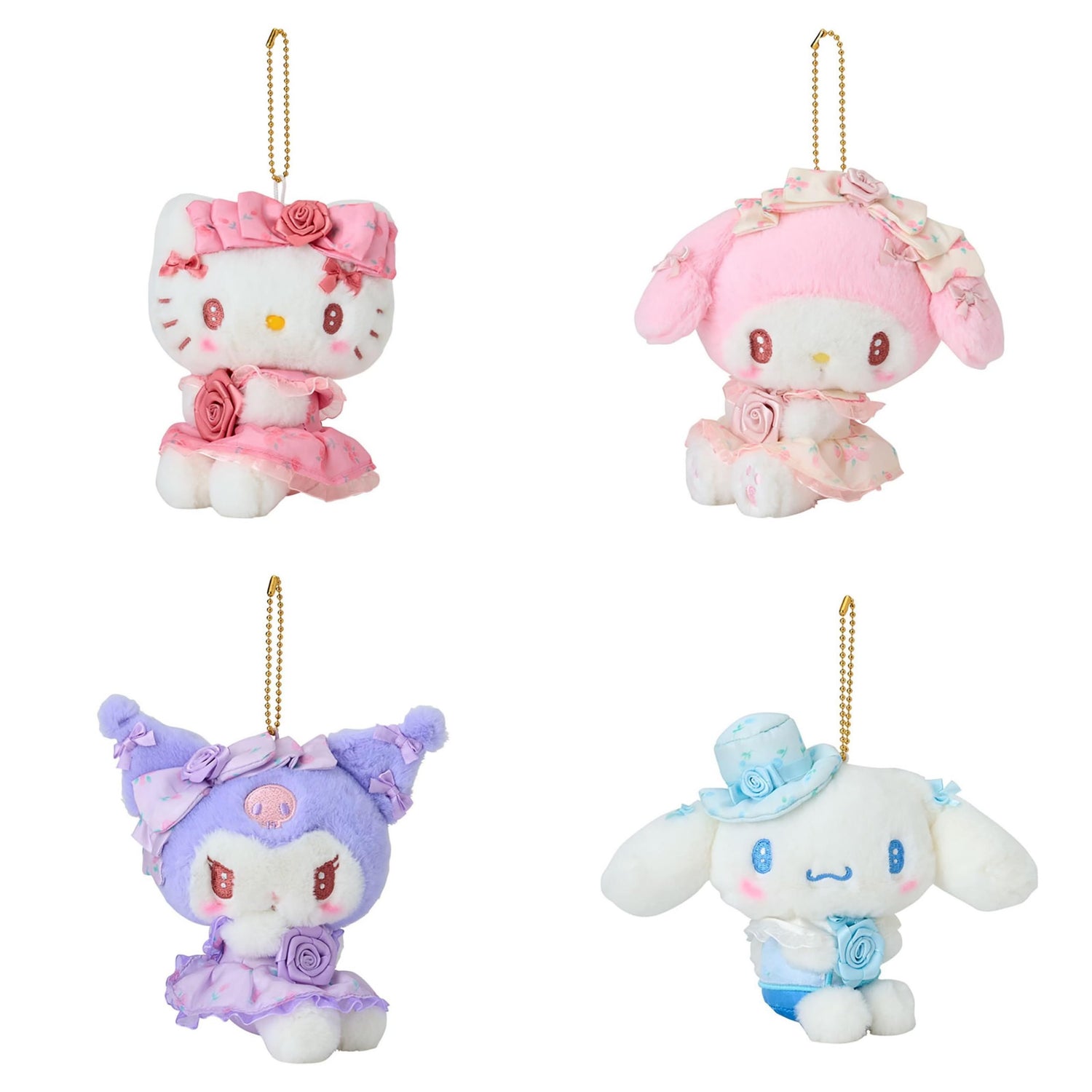 Sanrio三丽鸥｜Mascot Holder /Dolly Rose多莉玫瑰限量系列手捧花毛绒玩偶挂件/包挂｜约10.5×8×13cm