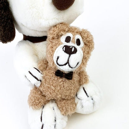 Snoopy｜抱泰迪熊公仔玩偶｜約H16×W11×D15cm