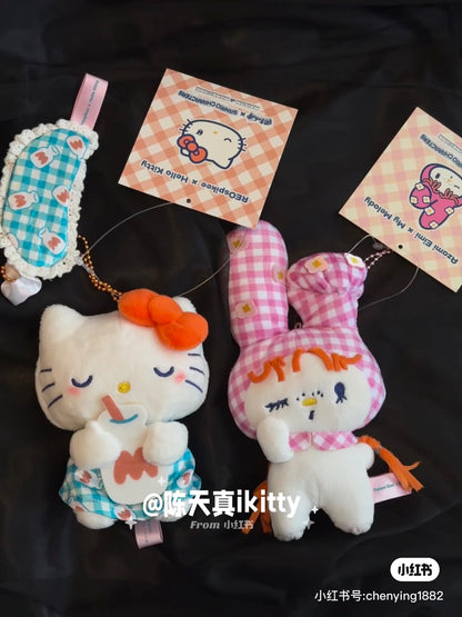 【limit 1】Sanrio三丽鸥｜Mascot Keychain插画家联名毛绒玩偶挂件/包挂｜约15 x 13 cm