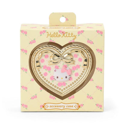 Sanrio｜Heart Shape Rose Mirror Accessory Case｜8×7×2.8cm approx