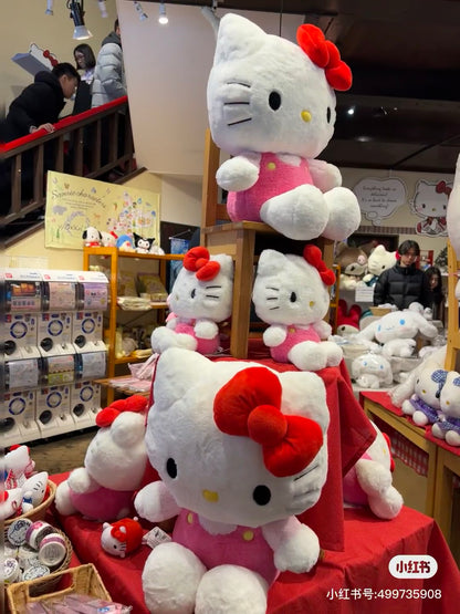 Hello kitty凯蒂猫｜毛茸茸kitty公仔/玩偶｜L号约28×21×33cm/M号约24cm×25cm×16cm