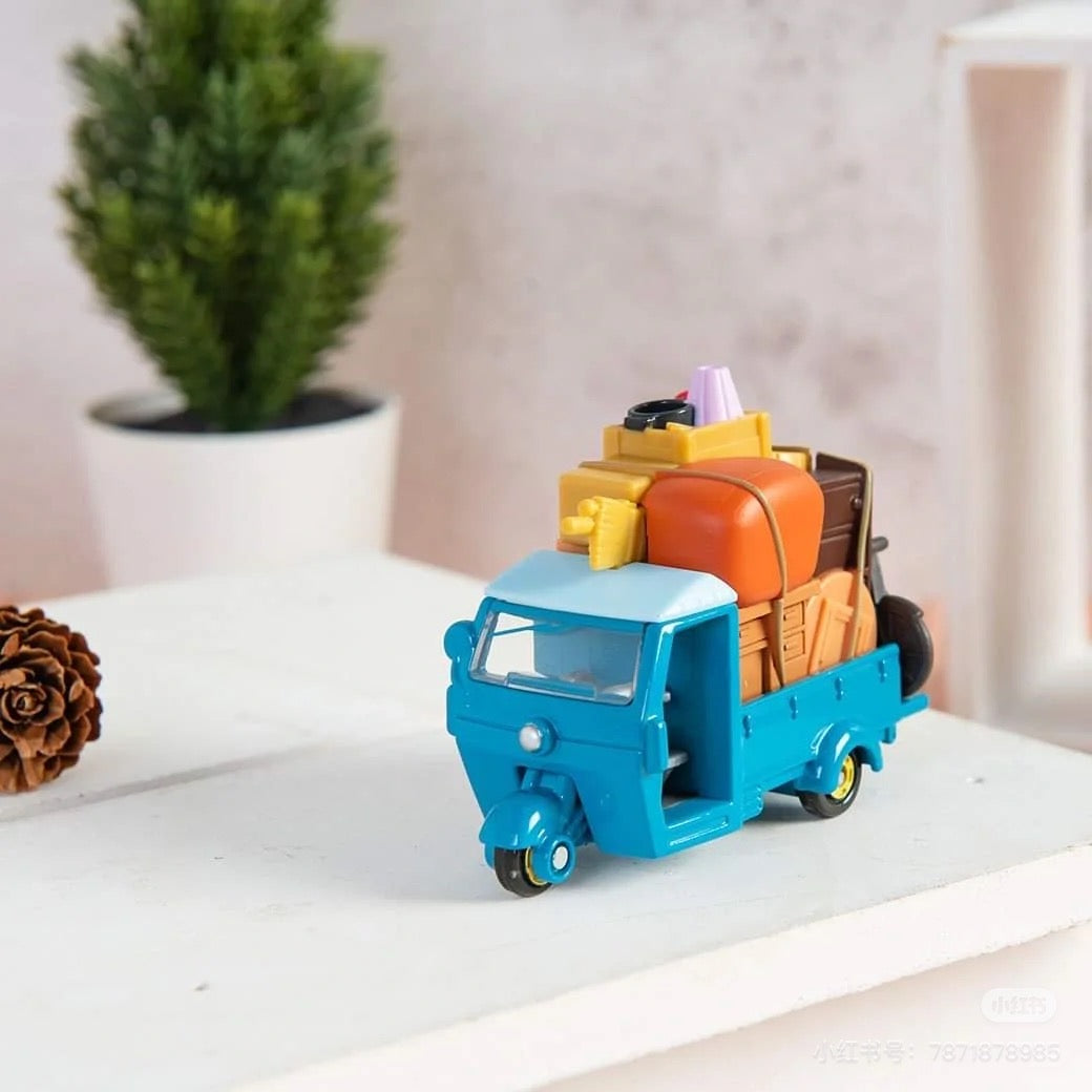 Tomica｜Dream Tomica Ghibli 07 My Neighbor Totoro Three-wheeler Vehicle 多美卡 × 吉卜力宫崎骏《龙猫》搬家三轮车模型玩具/摆件｜约W50×H30×D66 mm
