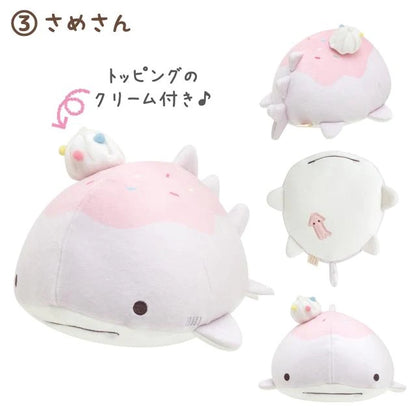 Jinbesan鲸鱼｜可爱笑脸大嘴mochi鲸鱼玩偶/公仔｜约H110 x W140 x D175mm