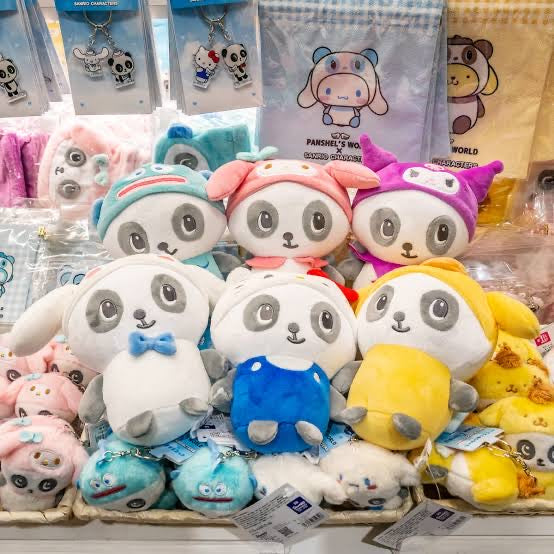 Sanrio｜Panshell Characters Mascot Holder /Plush Keychain｜H100×W75×D65mm approx.