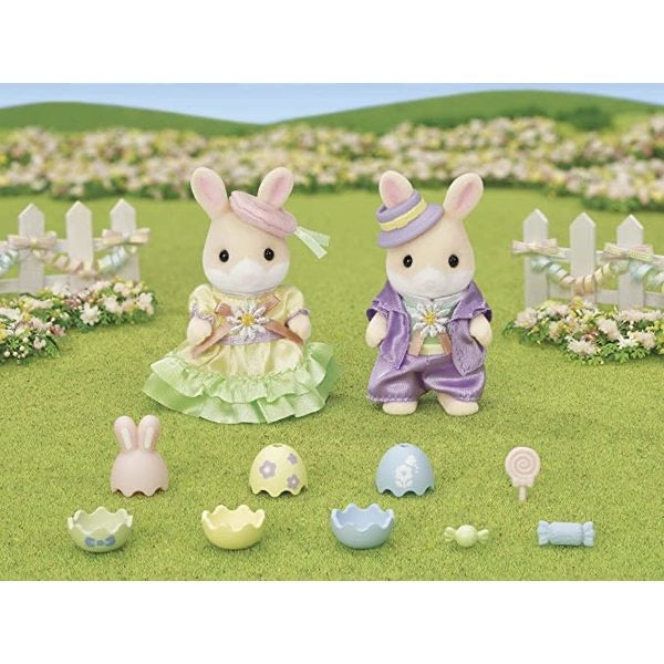 SylvanianFamilies森贝儿家族｜Easter Celebration Set复活节玛格丽兔情侣站宝套组/玩具/过家家5691