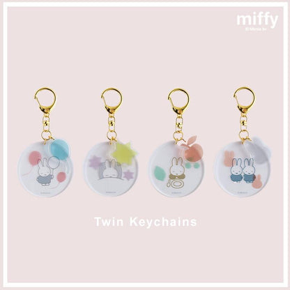 Miffy｜Acrylic Keychain 2 Charm｜Φ65mm approx.