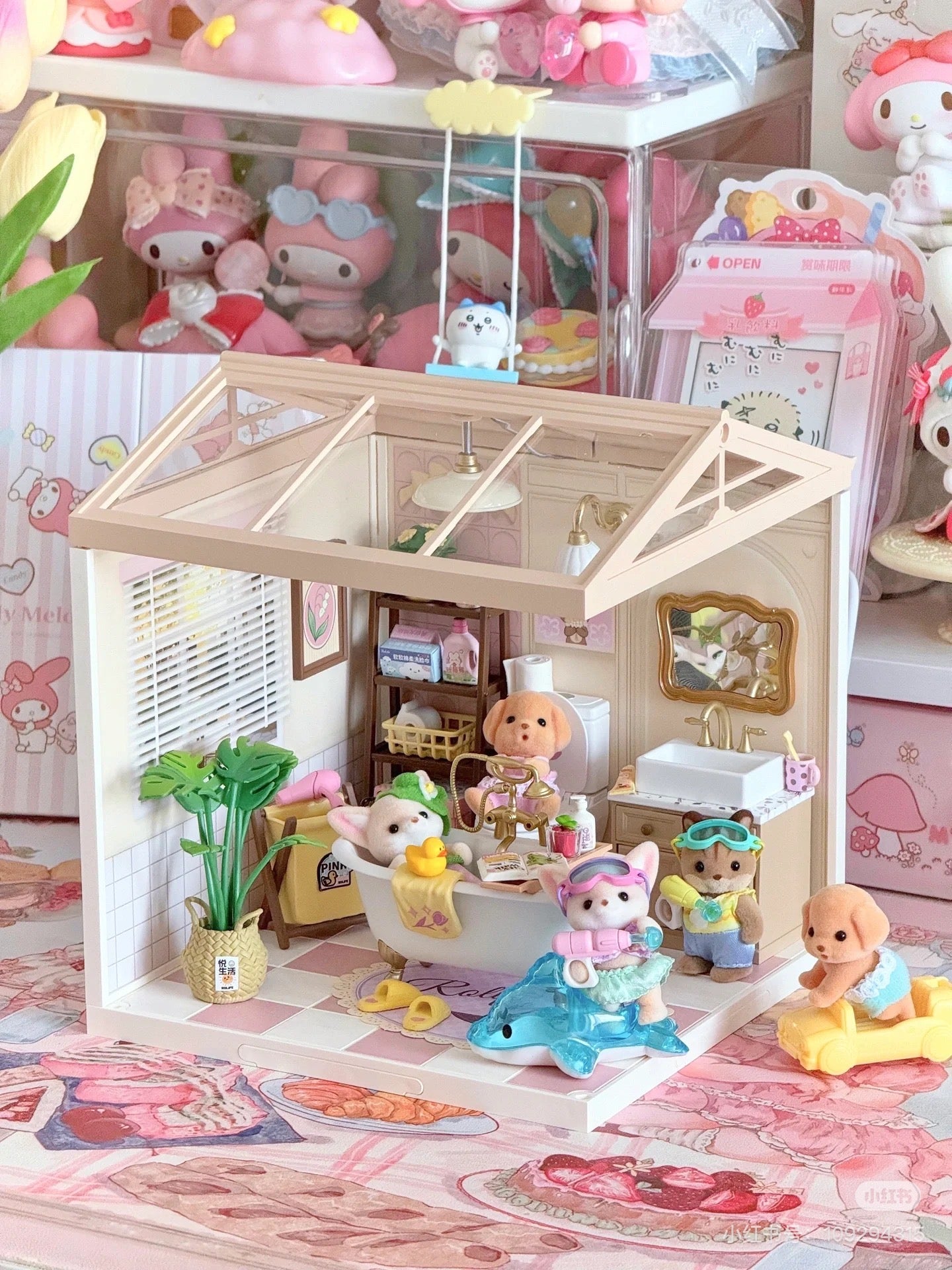 SylvanianFamilies森贝儿家族｜Nursery Friends Pool Fun Trio幼儿园小伙伴打水仗套组/玩具/过家家5749