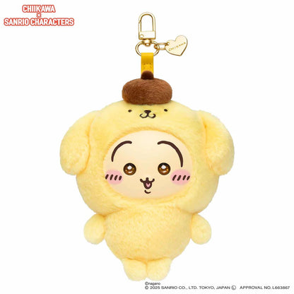Sanrio｜Kiramekko Chiikawa X Sanrio Characters Mascot Holder /Plush Keychain｜H140×W115×D75mm approx.