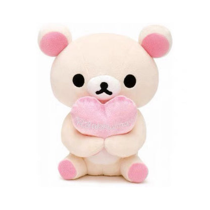 Rilakkuma轻松熊｜抱爱心坐姿公仔/玩偶｜約140x160x140 mm