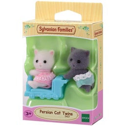 SylvanianFamilies森贝儿家族｜Persian Cat Twins 波斯猫双胞胎宝宝推车套组/玩具/过家家5457