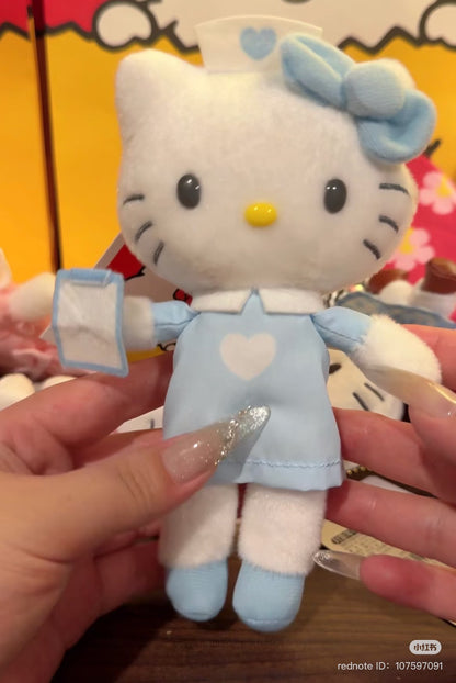 【limit 1】Sanrio｜Hello Kitty 50th Anniversary Limited Edition Long leg Suit Mascot Holder /Plush Keychain