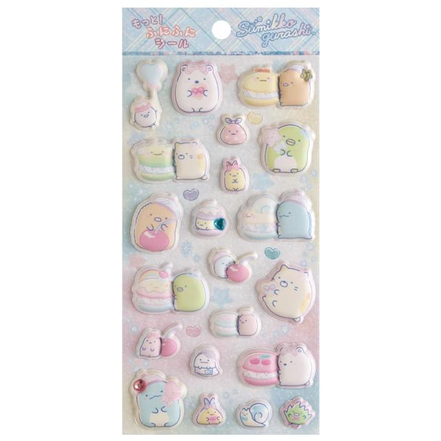 Sumikko gurashi｜Squishy Rhinestones Marshmallow 3D Stickers｜200×95mm approx.