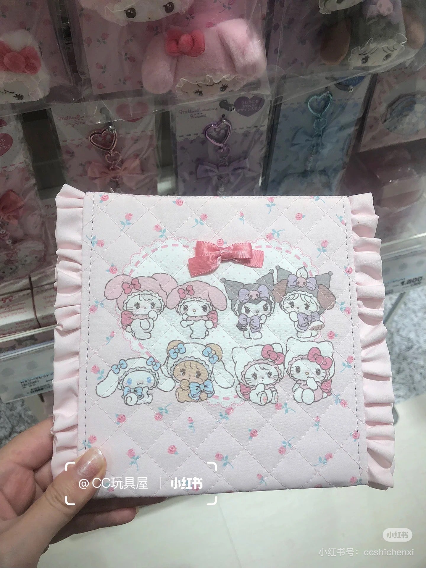 Sanrio｜Mikko Illustrations Characters Mirror｜18cm W x 2cm D x 15.5cm approx.