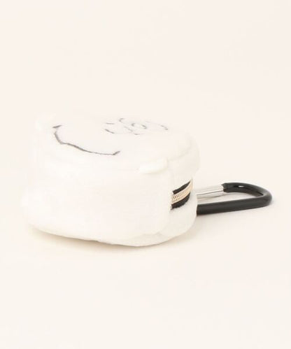 Snoopy史努比｜冬日白色系列圆形大头零钱包｜约幅8.5cm/奥行4cm/高さ8cm