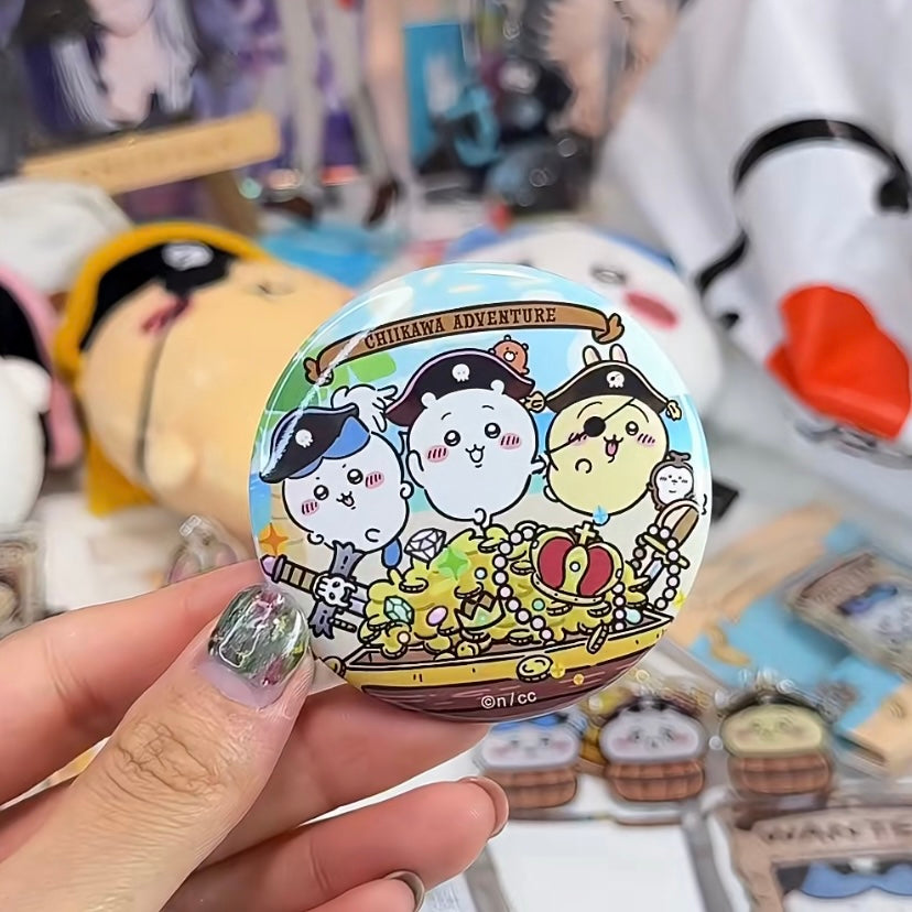 Chiikawa 吉伊卡哇｜台场冒险王系列海盗吧唧徽章盲盒/全七种｜1枚入
