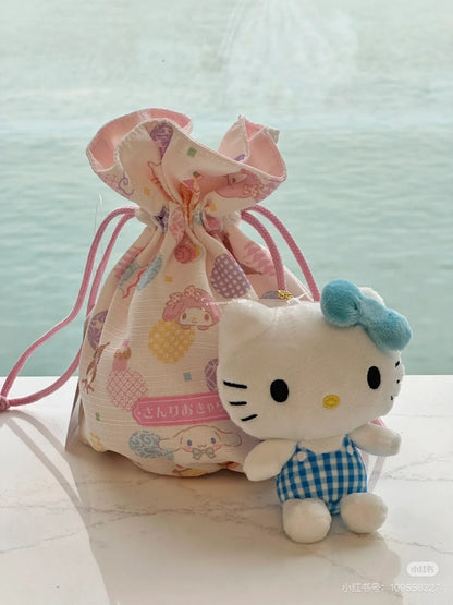 Sanrio三丽鸥｜Drawstring Purse - Japanese Pastel日式粉彩抽绳束口巾着/收纳包｜约22×10.5×23cm