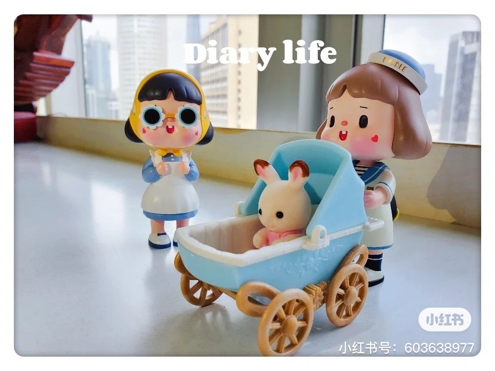 SylvanianFamilies森贝儿家族｜Chocolate Rabbit Twins Set巧克力兔双胞胎婴儿车系列/套组/玩具/过家家5432