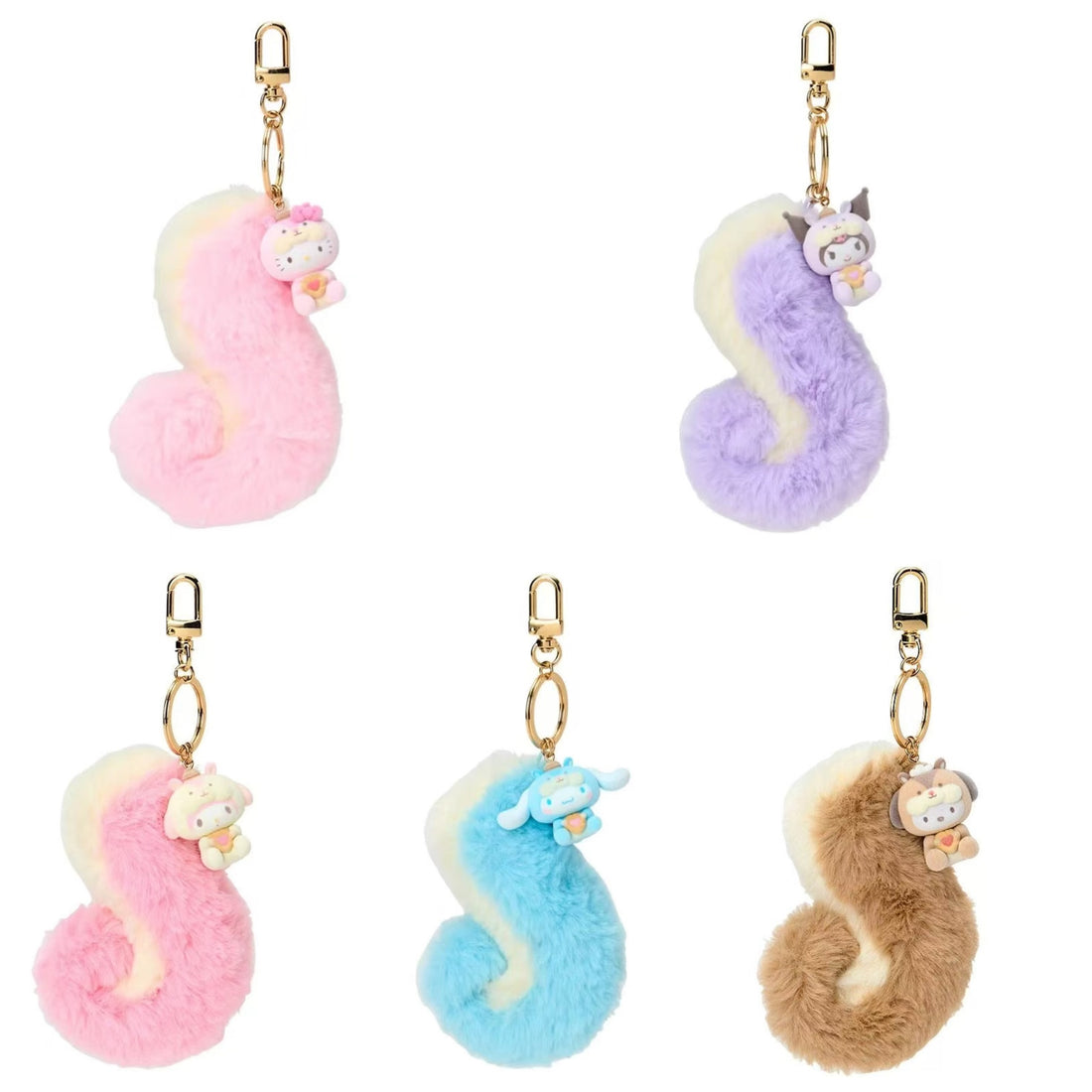 Sanrio｜Squirrel series big tail Mascot Holder /Plush Keychain｜approx.