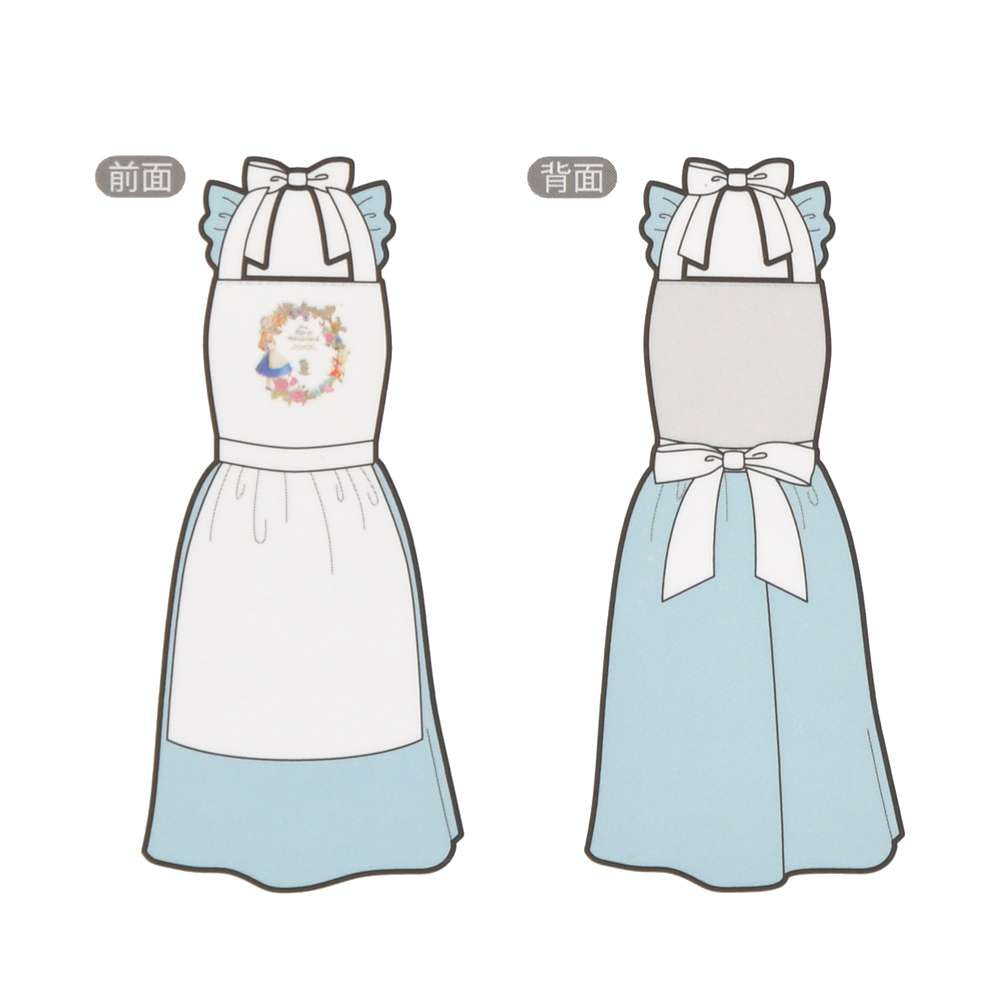 Disney｜爱丽丝梦游仙境Alice Sweet Garden甜蜜花园茶会特辑/水彩蝴蝶结蓬蓬印花围裙/可爱公主裙/女仆装/细节精美｜约87cmx75cm