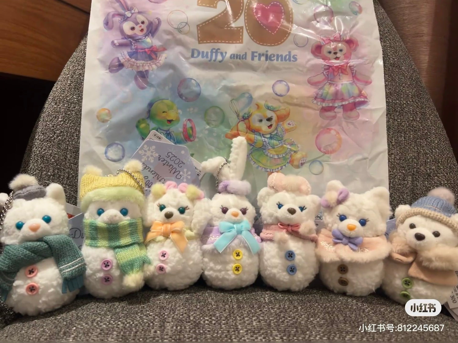 Disney｜Duffy and friend Winter 2025 snowman Mascot Holder /Plush Keychain