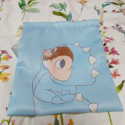 Disney｜奇奇蒂蒂小龙换装双面束口袋/巾着｜縦約21×横18×厚み1.5(cm)