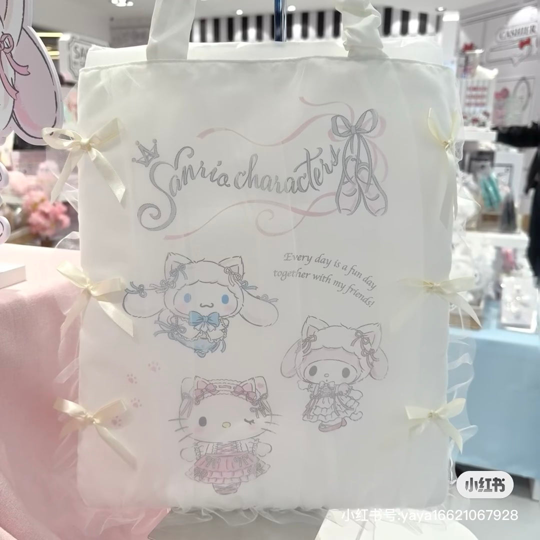 Sanrio｜White Cat Ballerina tote bag