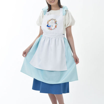 Disney｜爱丽丝梦游仙境Alice Sweet Garden甜蜜花园茶会特辑/水彩蝴蝶结蓬蓬印花围裙/可爱公主裙/女仆装/细节精美｜约87cmx75cm