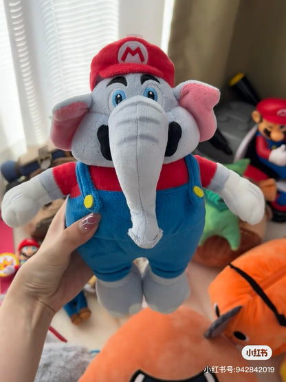 Nintendo｜San-ei Super Mario Bros. Wonder: SMW01 Elephant Mario Plush (S)《马里奥惊奇》游戏变身大象毛绒玩偶/公仔/S号｜约150x140x260mm