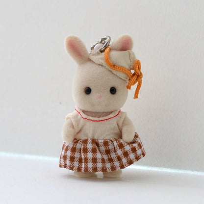 【limit 1】SylvanianFamilies｜Milk Rabbit Baby Jumper Keychain Key Ring Calico Critters