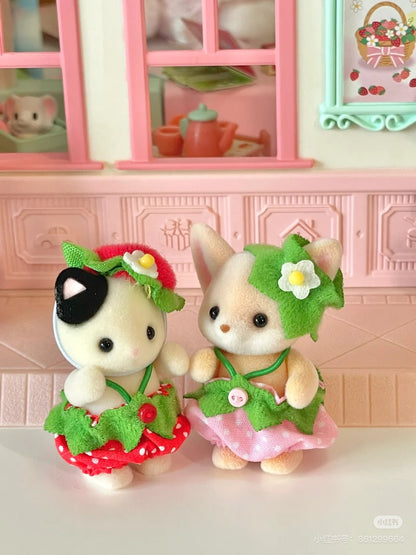 【limit 1】SylvanianFamilies｜ Strawberry Costume Babies set 5 babies Calico Critters Epoch Japan