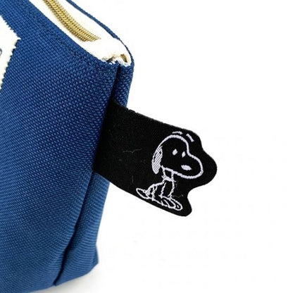 Snoopy｜牛仔色漫画化妆包/收纳包/漫画防水内里｜幅19cm/奥行5cm/高さ13cm