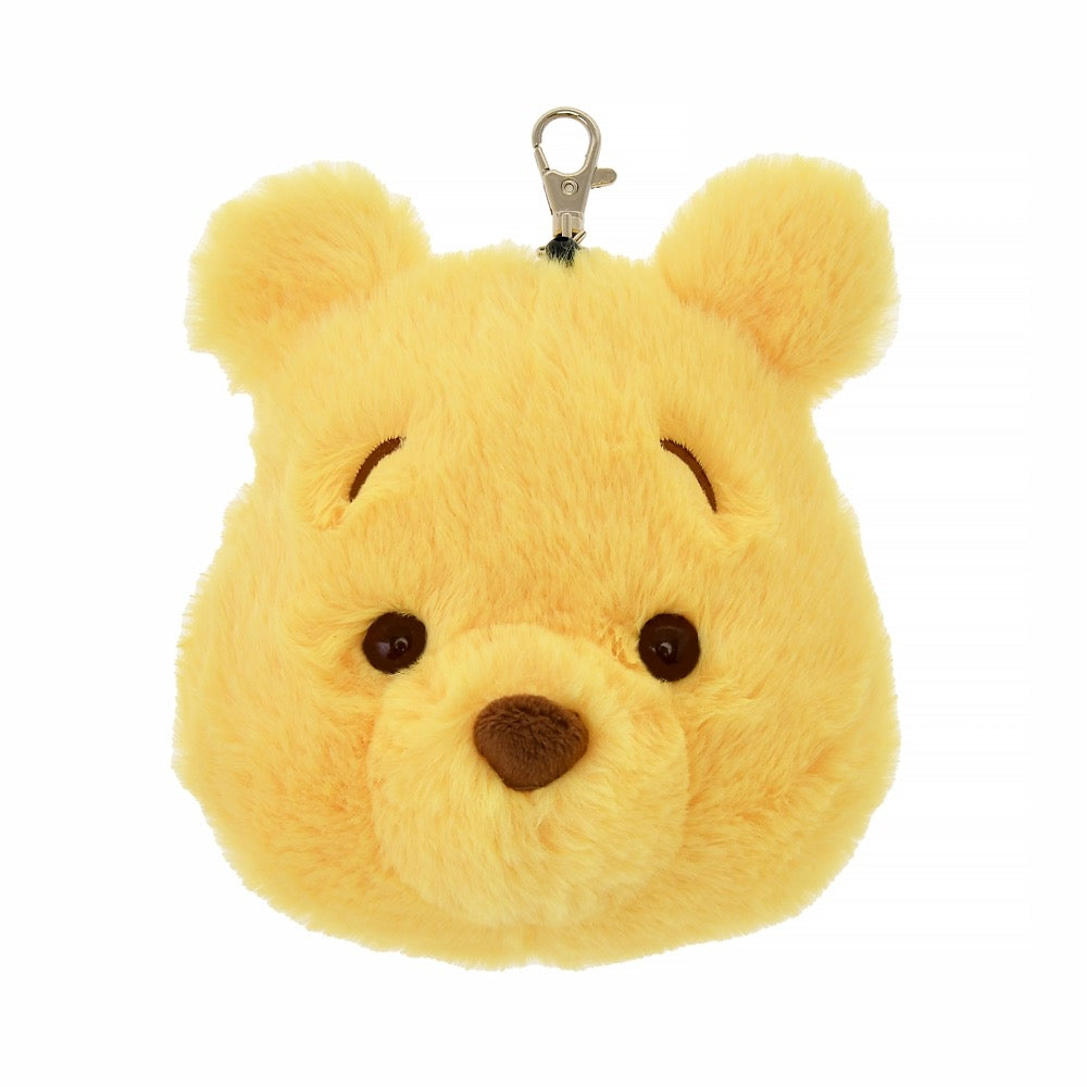 Disney｜噗噗小熊维尼winnie the pooh熊头卡包/零钱包两用零钱包｜縦約15×横13.5×厚み8(cm)